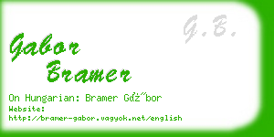 gabor bramer business card